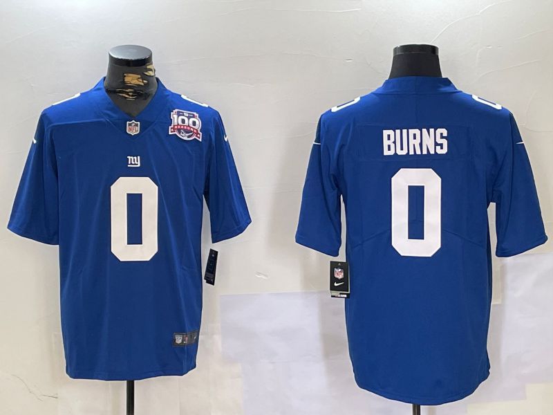 Men New York Giants #0 Burns Blue 2024 Nike Vapor Limited NFL Jersey style 5->new york giants->NFL Jersey
